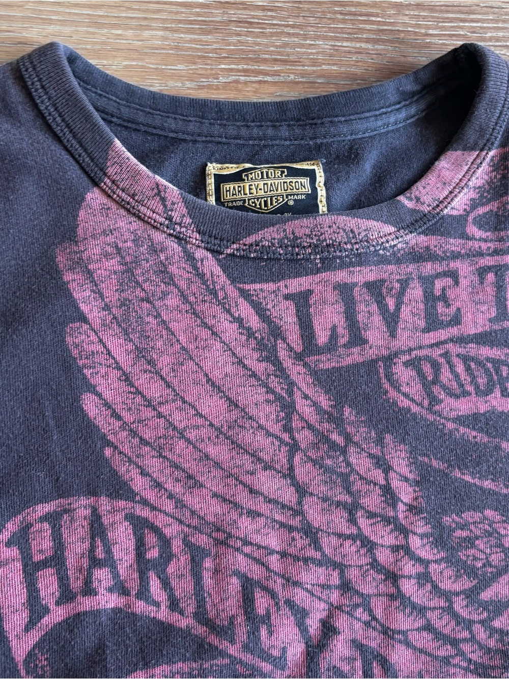 Vintage  “Live to Ride, Ride to Live" 
Harley-Davidson
Rare Trunk Ltd. t-shirt
